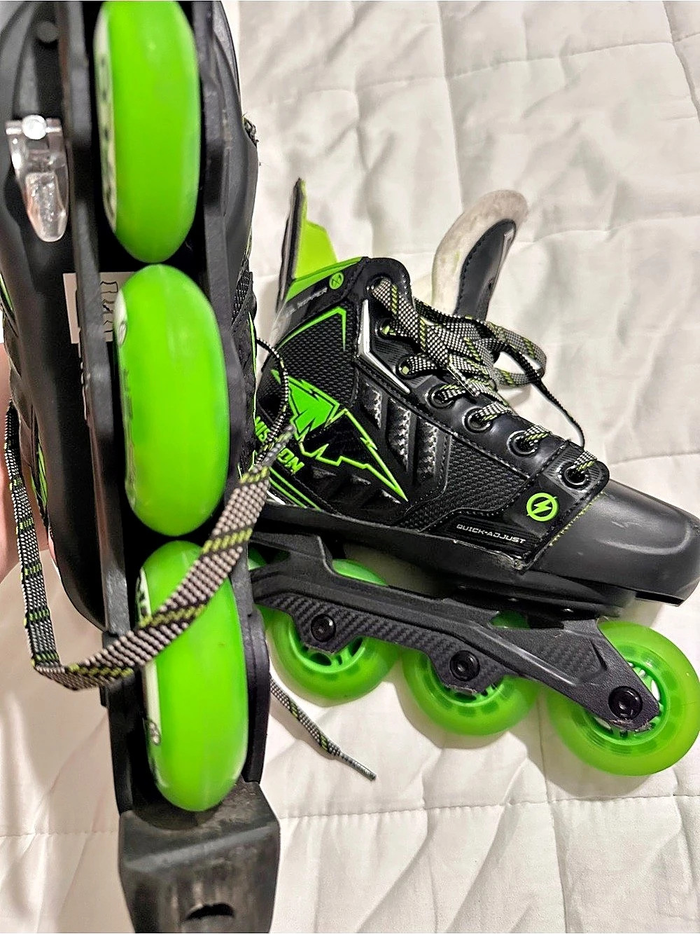 Mission Lil Ripper Adjustable Inline Skates Black & Green - Picture 2 of 7